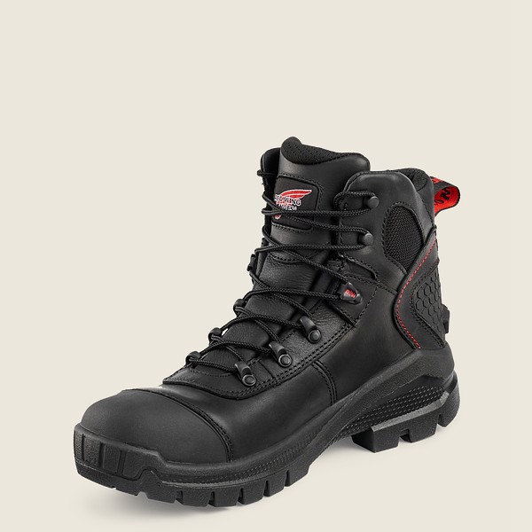 Red Wing Safety Boots Crv™ - 6-inch Waterproof Toe - Black - Mens VUY538610